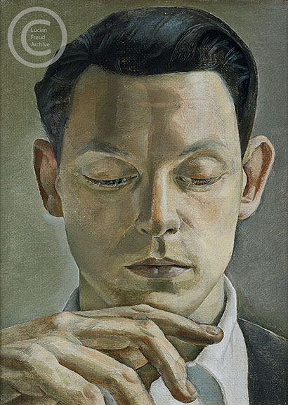 Lucian Freud "A Writer" 1955 Oil on Canvas 23cmx16cm
