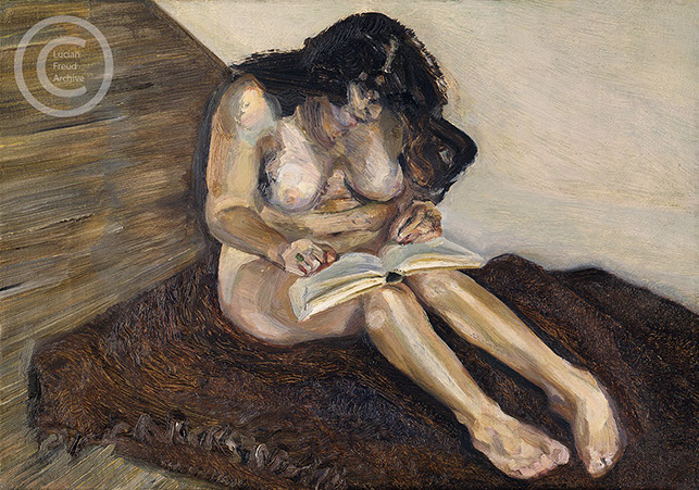 Lucian Freud "Annie Reading" 1969 17.8cmx25cm Lucian Freud "Annie Reading" 1969 17.8cmx25cm