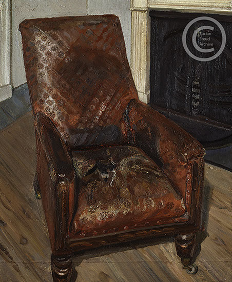 "Armchair by the Fireplace" 1997 Oil on Canvas 66cmx56cm