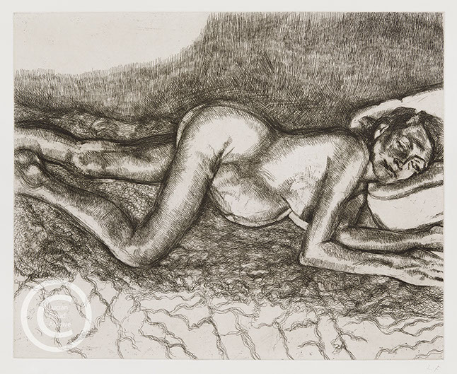 Lucian Freud "Before The Fourth" 2004 Etching (ed of 46) 34.3cmx42.9cm