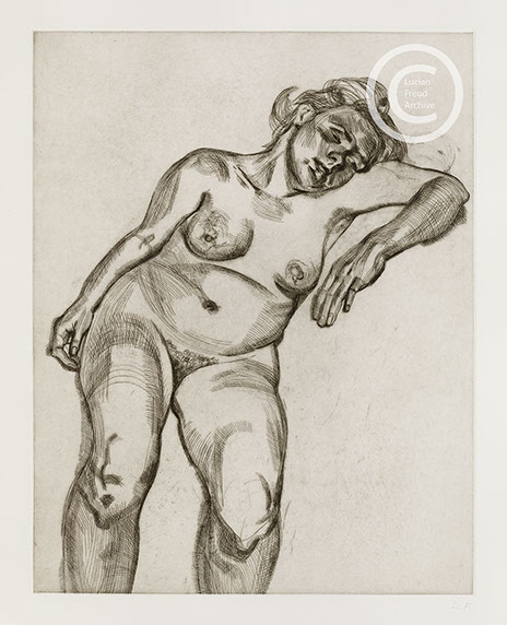Lucian Freud "Blond Girl" 1985 Etching (ed of 50) 69cmx54.2cm