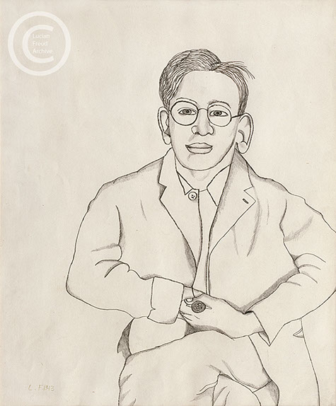 Lucian Freud 'Boy with a Pipe' 1943 Pencil on Paper 40cmx32cm