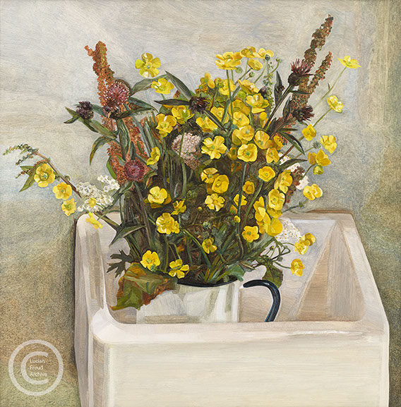 Lucian Freud "Buttercups" 1968 Oil on Canvas 61cmx61cm Lucian Freud "Buttercups" 1968 Oil on Canvas 61cmx61cm