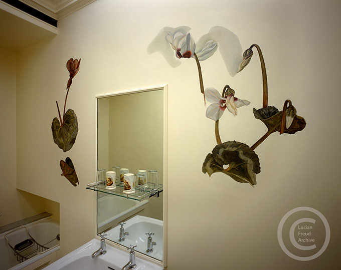 Lucian Freud "Cyclamen Bathroom Chatsworth" 1959 