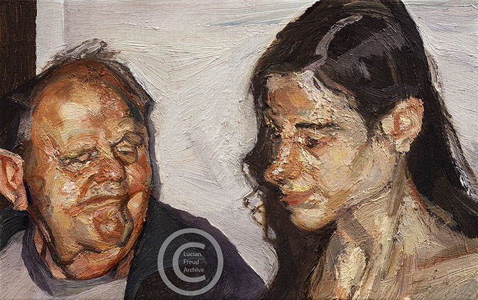 "Daughter and Father" 2002 Oil on Canvas 12.9cmx20.5cm