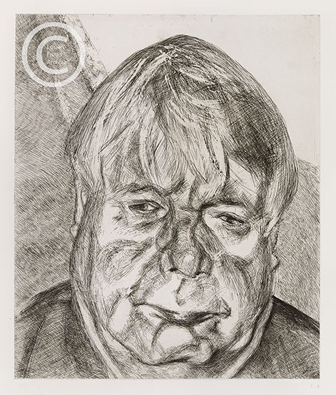 Lucian Freud "Donegal Man" 2007 Etching (ed of 43) 45cmx37.8cm