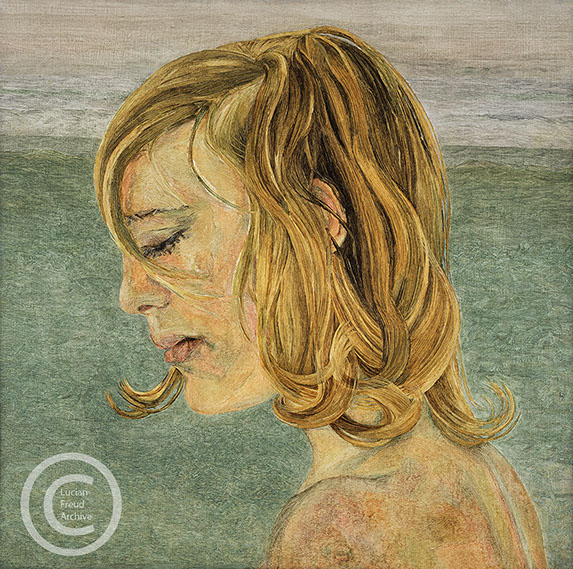 Lucian Freud "Girl by the Sea" 1956 Oil on Canvas 24cmx24cm