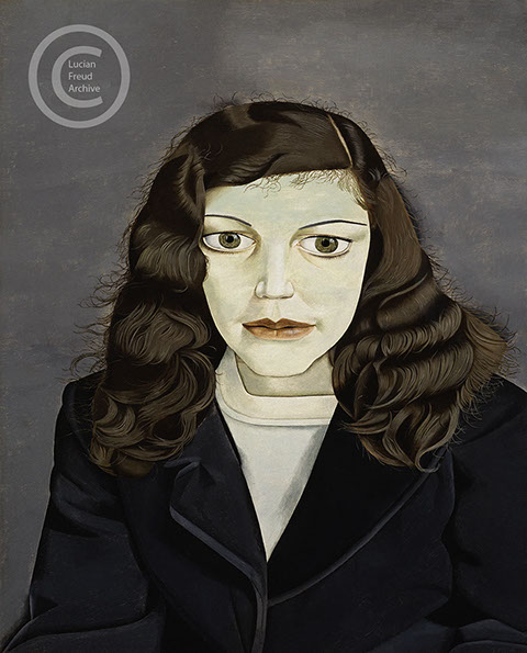 Lucian Freud "Girl in a Dark Jacket"  1947  Oil on Canvas  47cm x 38.1cm   