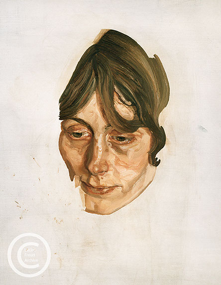 Lucian Freud "Girl's Head, Fragment" 1973-1974 Oil on Canvas 41cmx33cm