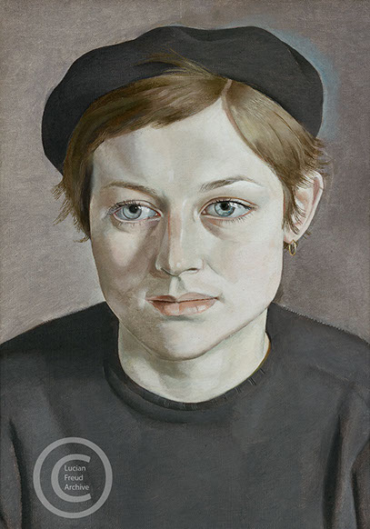 Lucian Freud "Girl with Beret" 1951-52 36cmx26cm