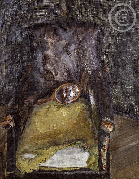 Lucian Freud "Hand Mirror on a Chair" 1966 18cmx13cm Lucian Freud "Hand Mirror on a Chair" 1966 18cmx13cm