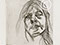 Lucian Freud "Head of a Woman" 1982 Etching (ed of 25) 12.7cmx12.7cm