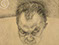 Lucian Freud 'Head of Bruce Bernard' 1985 Charcoal on Paper 47.6cmx64.7cm