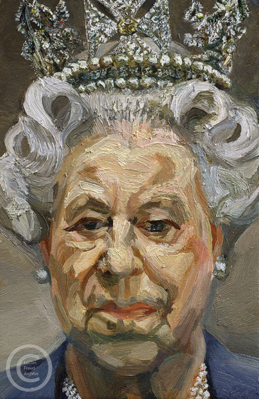 "HM Queen Elizabeth ll" 2001 Oil on Canvas 23.5cmx15.2cm