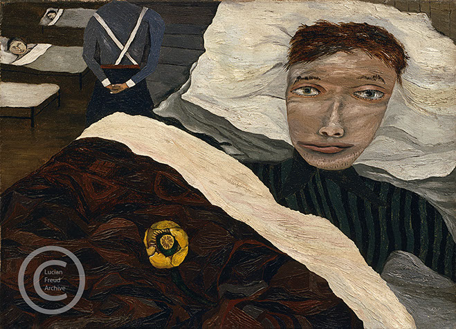 Lucian Freud "Hospital Ward"  1941  Oil on Canvas  25.4cm x 35.0cm  