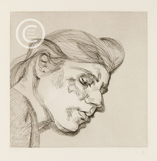 Lucian Freud "Ib" 1984 Etching (ed of 50) 29cmx29cm