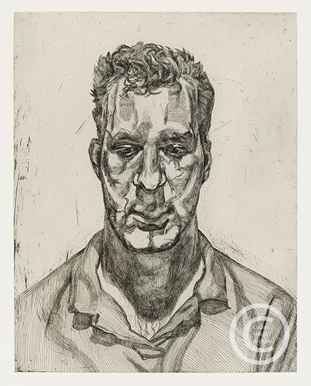 Lucian Freud "Kai" 1991-1992 Etching (ed of 40) 69.5cmx54.5cm