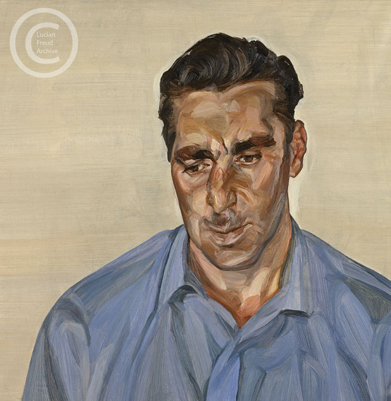 Lucian Freud "Man in a Blue Shirt" 1965 Oil on Canvas 59.7cm x 59cm Lucian Freud "Man in a Blue Shirt" 1965 Oil on Canvas 59.7cm x 59cm