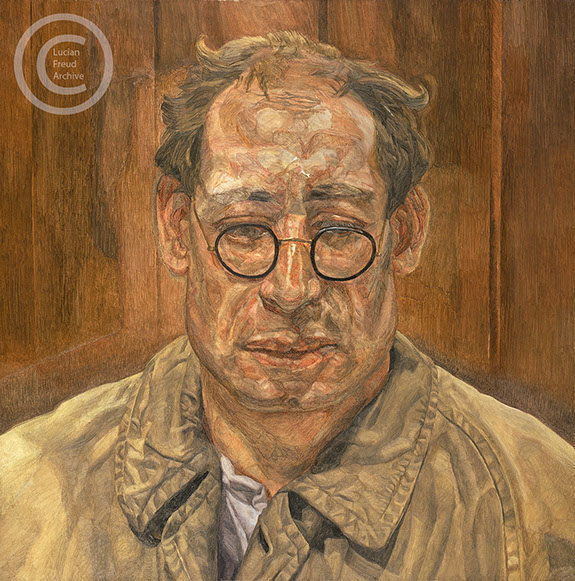 Lucian Freud "Man in a Mackintosh" 1957-1958 Oil on Canvas 61cm x 61cm