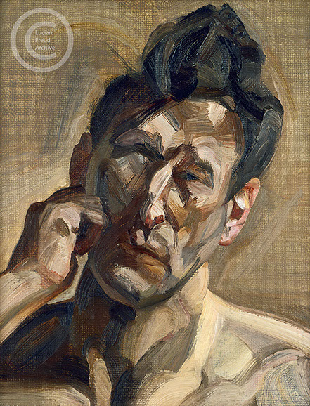 Lucian Freud "Man's Head (Self Portrait) ll 1963 Oil on Canvas 33cm x 24cm 
