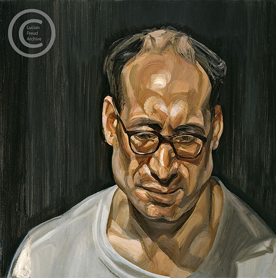 Lucian Freud "Man with Glasses" 1970 Oil on Canvas 61cmx61cm