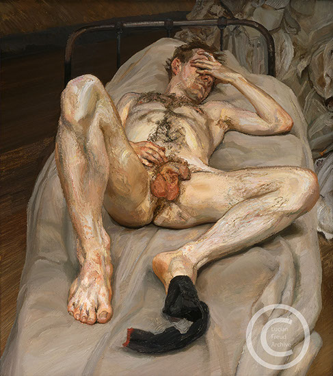 "Naked-Man-on-a-Bed"-1989-1990-Oil-on-Canvas-81.2cmx69.2cm