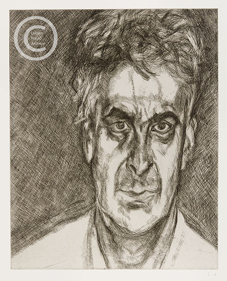 Lucian Freud "Portrait Head" 2005 Etching (ed of 46) 40cmx32.7cm