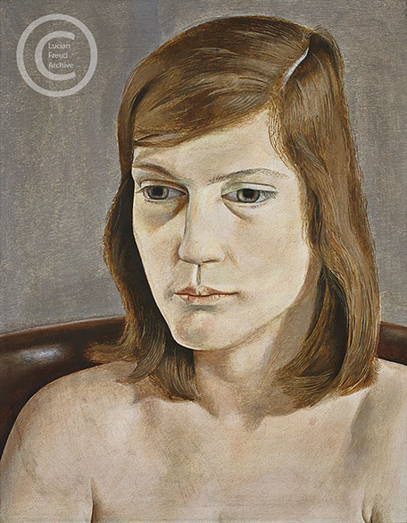 Lucian Freud "Portrait of a Girl"  1950  Oil on Copper  29.5cm x 23.5cm      