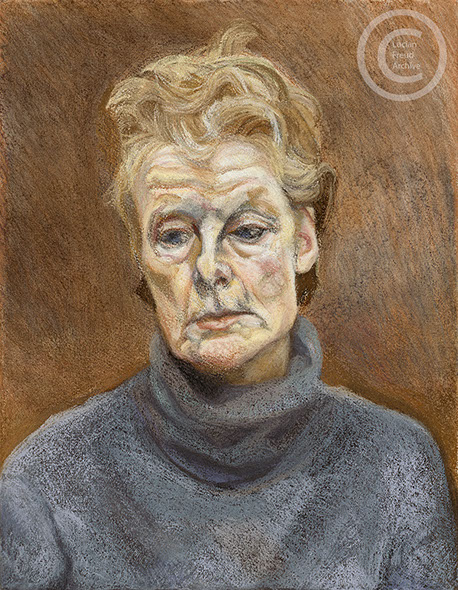 Lucian Freud 'Portrait of a Woman' 1990-1991 Pastel on Paper 61.3cmx47.9cm