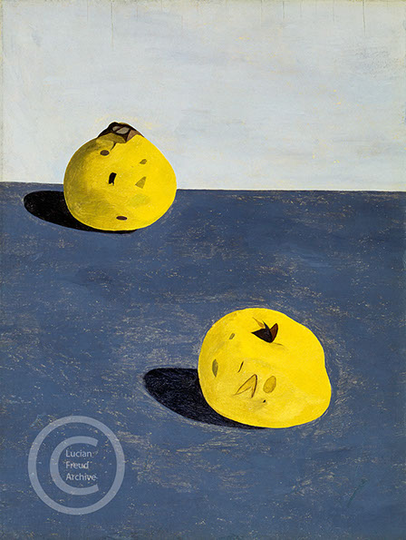 Lucian Freud "Quinces"  1944  Oil on Panel  23.7cm x 17.8cm   