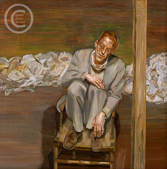 Lucian Freud "Red Haired Man on a Chair" 1962- 1963 Oil on Canvas 91.5cm x 91cm