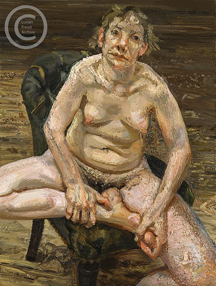 "Resting on the Green Chair l" 2000 Oil on Canvas 40.6cmx30.5cm