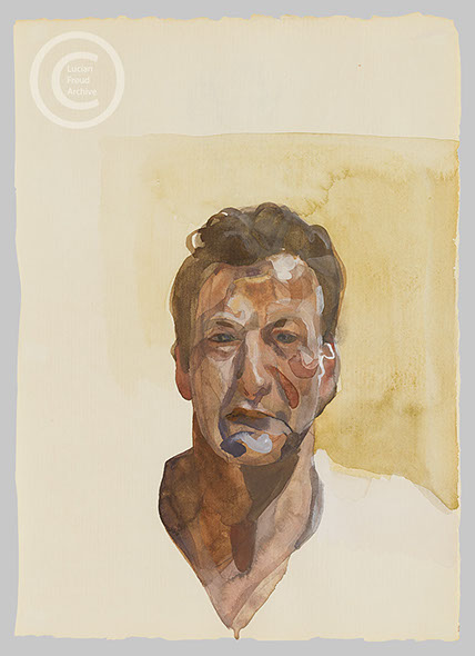 Lucian Freud 'Self-Portrait' 1974 Watercolour and Graphite on Paper 34.5cmx24.8cm
