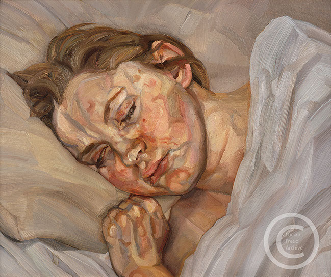 Lucian-Freud-"Sleeping Head"-1979-1980-Oil-on-Canvas-39.5cmx50cm