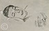 Lucian Freud 'Sleeping Boy' 1944 Pencil and Crayon on Paper 29cmx46cm