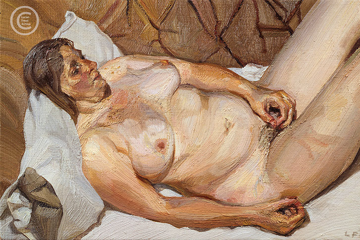 Lucian Freud "Small Figure" 1983-1984 Oil on Canvas 22.9cm x 33cm
