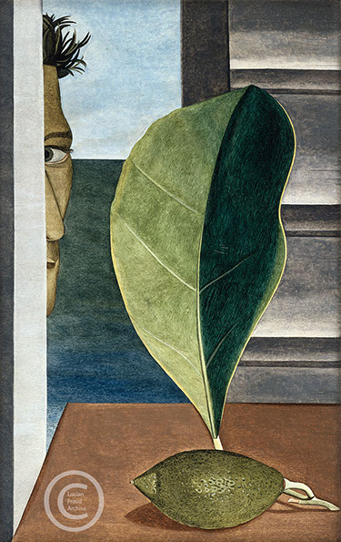 Lucian Freud "Still Life with Green Lemon"  1947  Oil on Panel  27cm x 17.1cm
