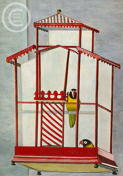 Lucian Freud "The Birds of Olivier Larronde"  1946  Oil on Panel  34.9cm x 24.8cm 