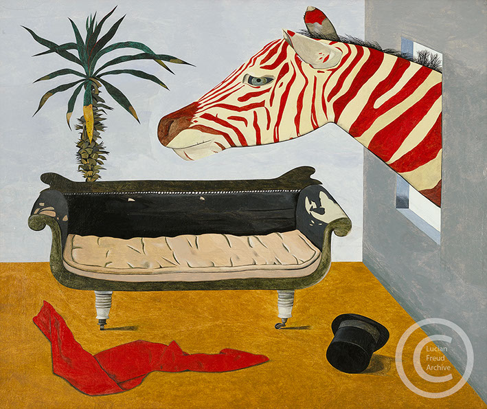 Lucian Freud "The Painter’s Room"  1944   Oil on canvas  62.2cm x 76.2cm