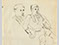 Lucian Freud 'Two Boys' 1941 Ink on paper 37.5cmx24cm