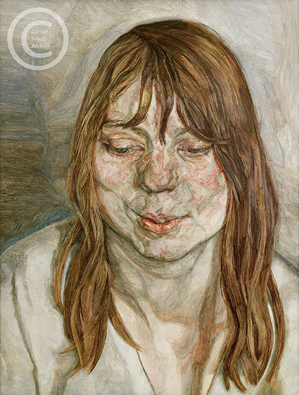 Lucian Freud "Woman Smiling" 1958-1959 Oil on Canvas 71cm x 55.8cm